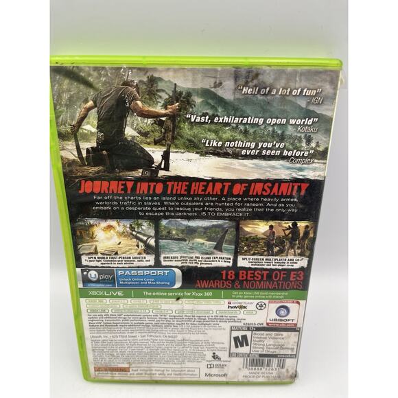 Far Cry 3 (Microsoft Xbox 360, 2012) Complete and Tested - Picture 3 of 7